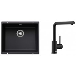 BLANCO ROTAN 500-U & MILA Flush-mounted sink Rectangular Stainless steel