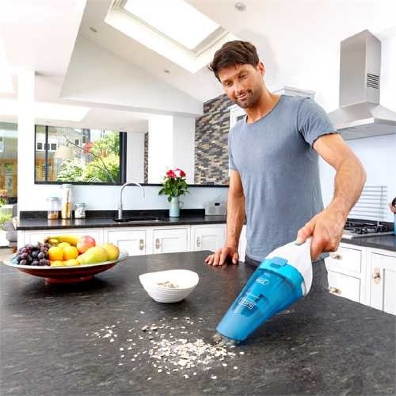 Black & Decker WDC115WA handheld vacuum Blue, White Bagless