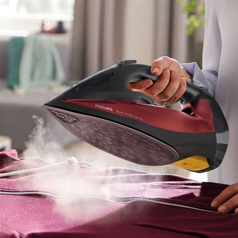 Philips 7000 series DST7022/40 iron Steam iron SteamGlide Plus soleplate 2800 W Black Red
