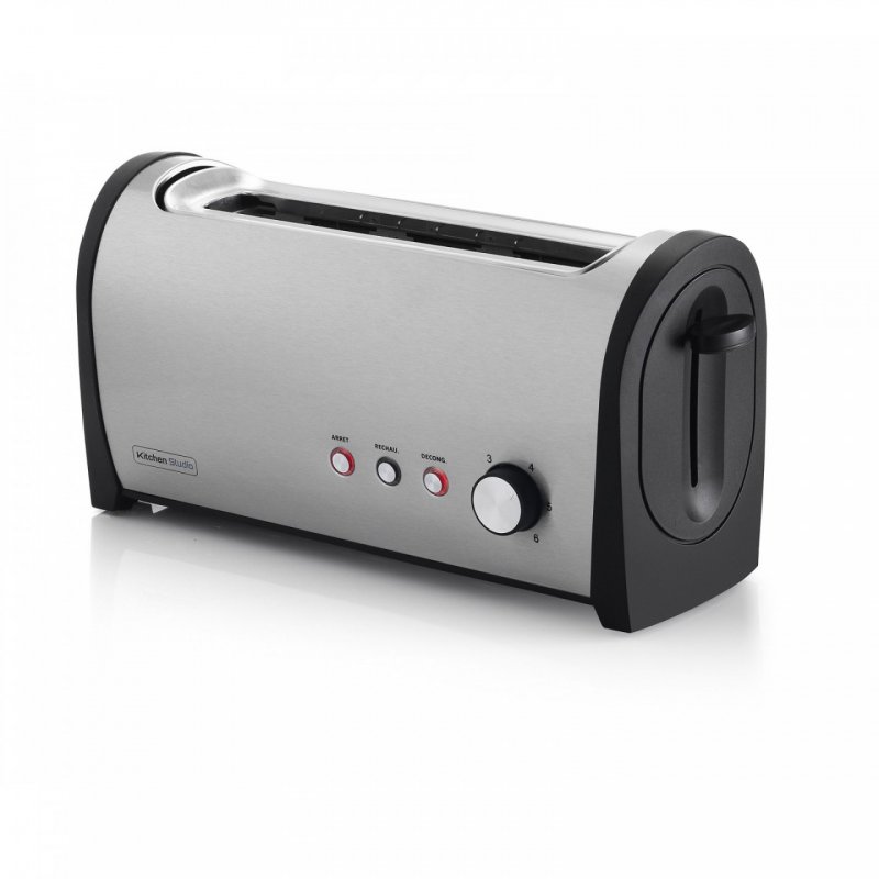 KitchenChef KST17SS toaster 6 2 slice(s) 1000 W Black, Stainless steel