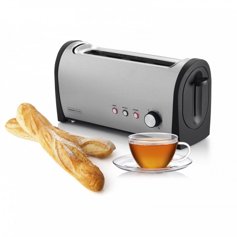 KitchenChef KST17SS toaster 6 2 slice(s) 1000 W Black, Stainless steel