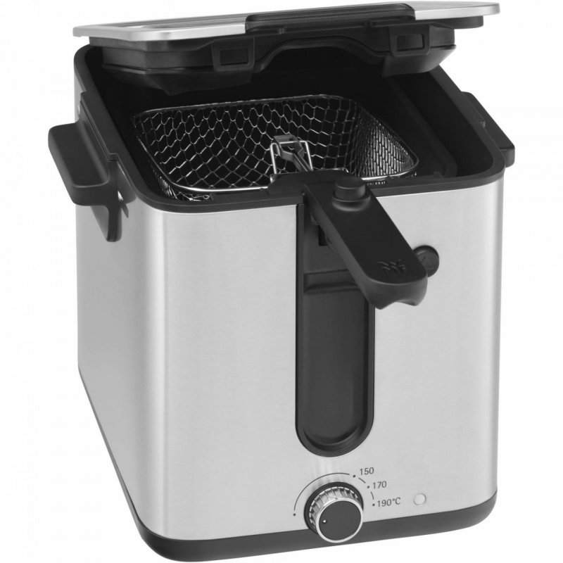 WMF KITCHENminis 0415490011 Single Stand-alone 1000 W Deep fryer Black, Stainless steel