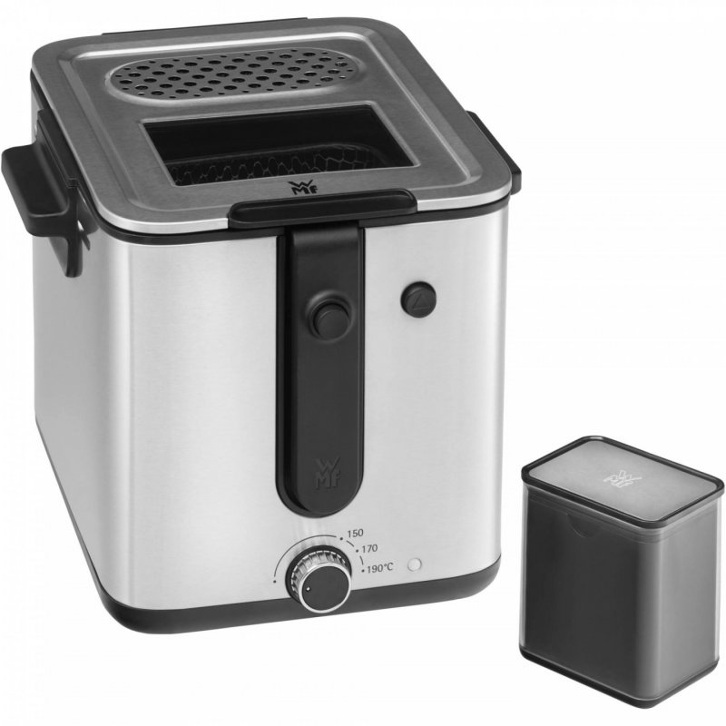 WMF KITCHENminis 0415490011 Unique Autonome 1000 W Friteuse Noir, Acier inoxydable