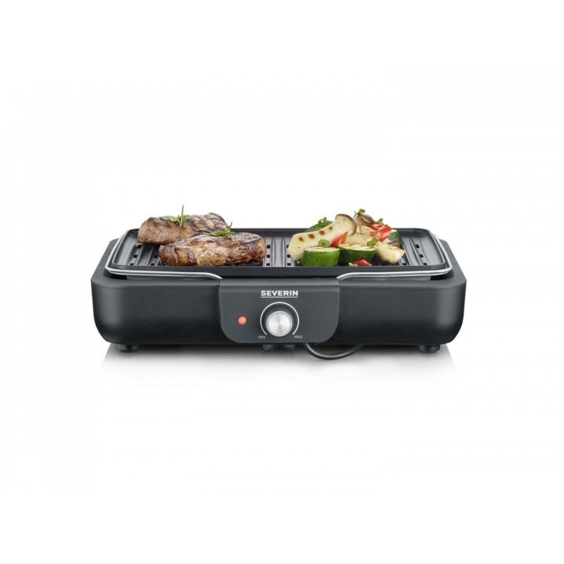 Severin PG 8556 barbecue et grill Dessus de table Electrique Noir, Acier inoxydable 2300 W
