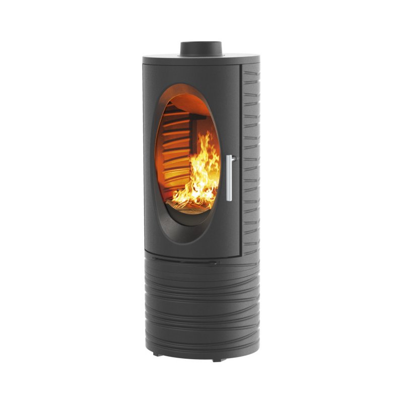 Godin 420012 fireplace Freestanding fireplace Firewood, Pellet Black