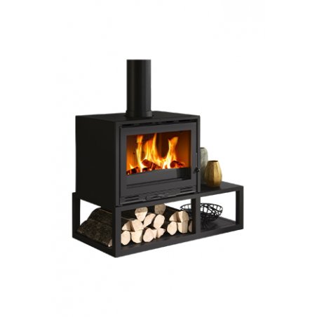 Godin Tobias Pose libre Bois de chauffage Anthracite