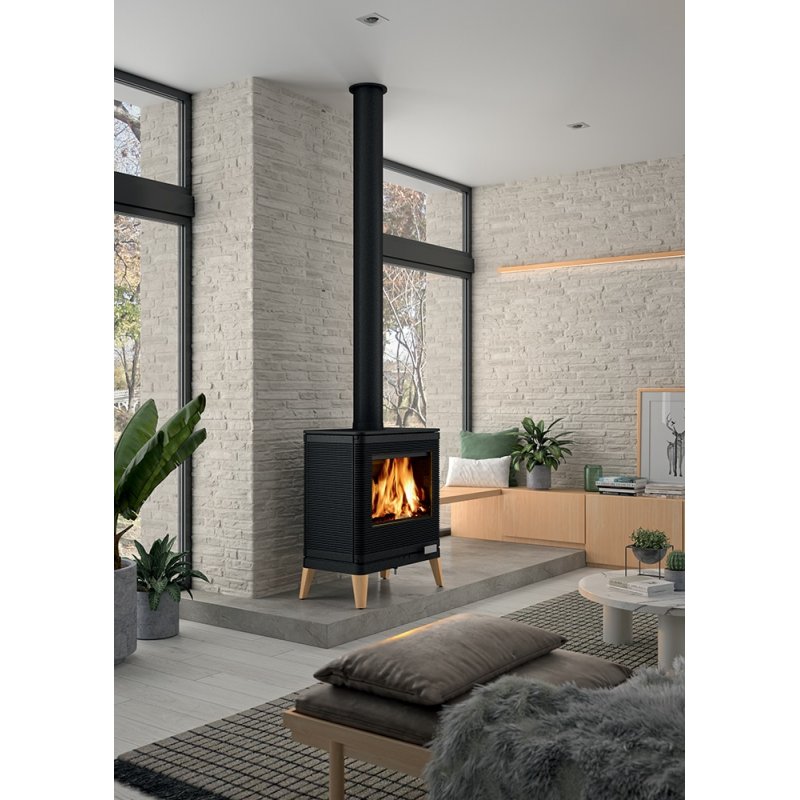 Invicta P610449 fireplace Indoor Freestanding fireplace Firewood Anthracite