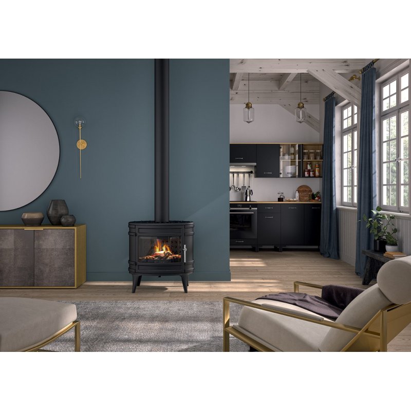 Invicta Mandorin Indoor Freestanding fireplace Firewood Anthracite