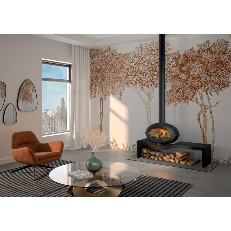 Invicta Brio Indoor Freestanding fireplace Firewood Anthracite