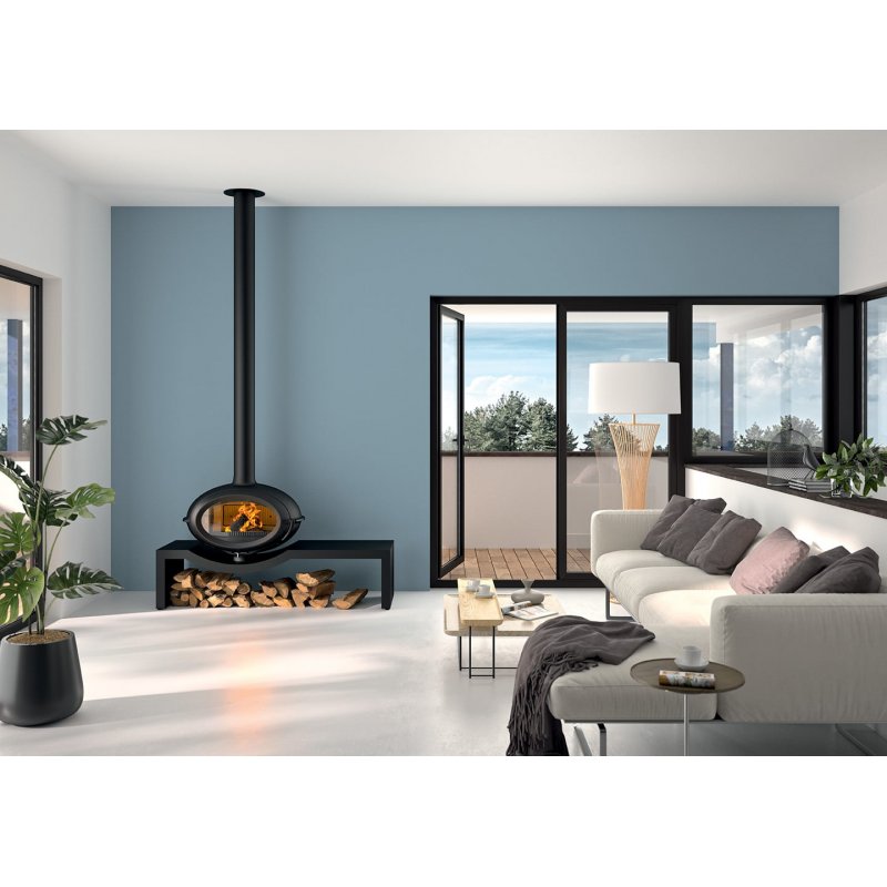 Invicta Brio Indoor Freestanding fireplace Firewood Anthracite