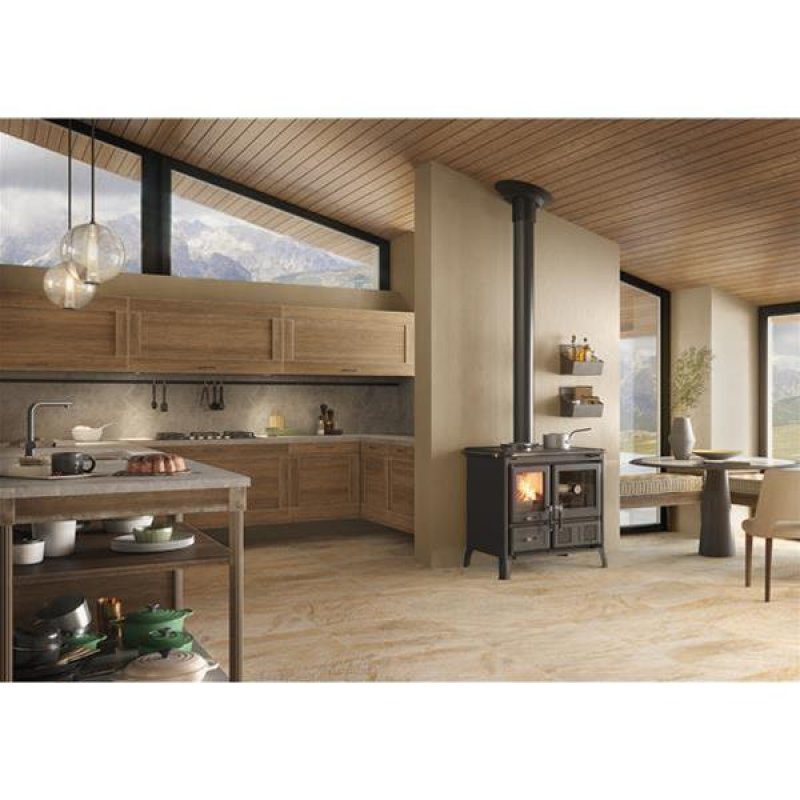 Cuisinière à bois GARDENIA5.0ACIERNOIRANTHRACITE