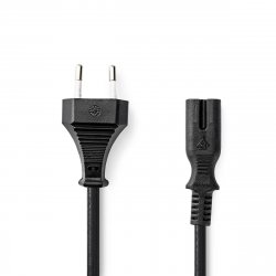 Nedis CEGL11040BK30 power cable Black 3 m C7 coupler