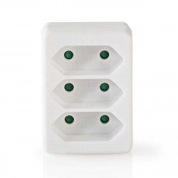 Nedis PSSPL300C1WT multiprise 3 sortie(s) CA Intérieure Blanc