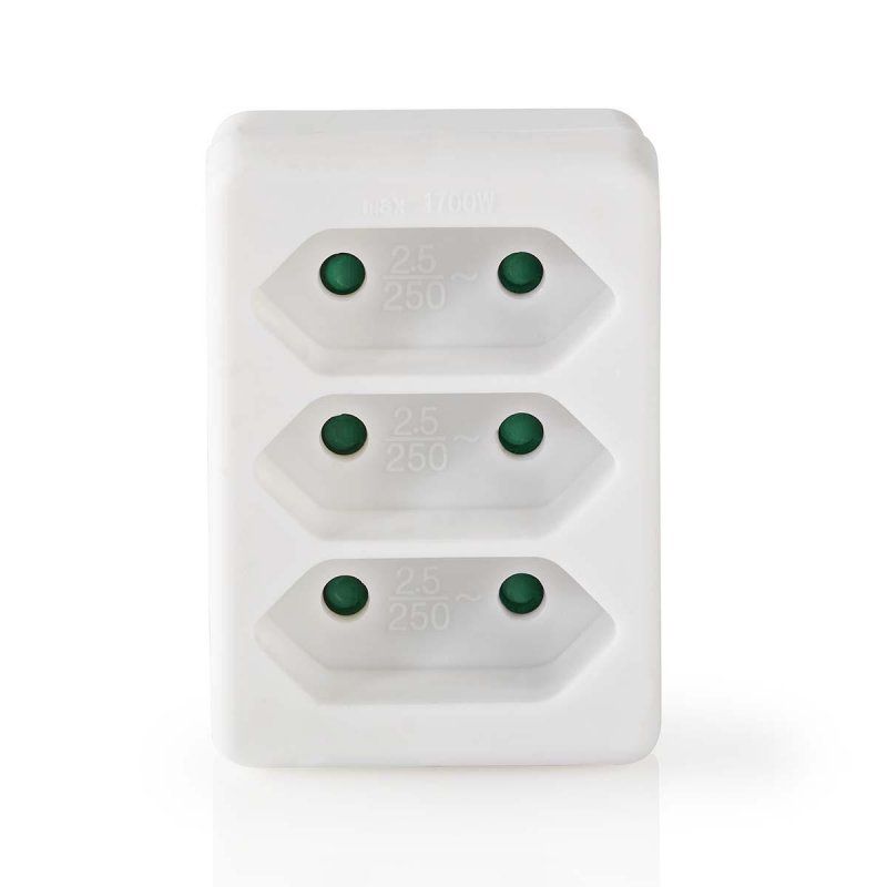 Nedis PSSPL300C1WT multiprise 3 sortie(s) CA Intérieure Blanc