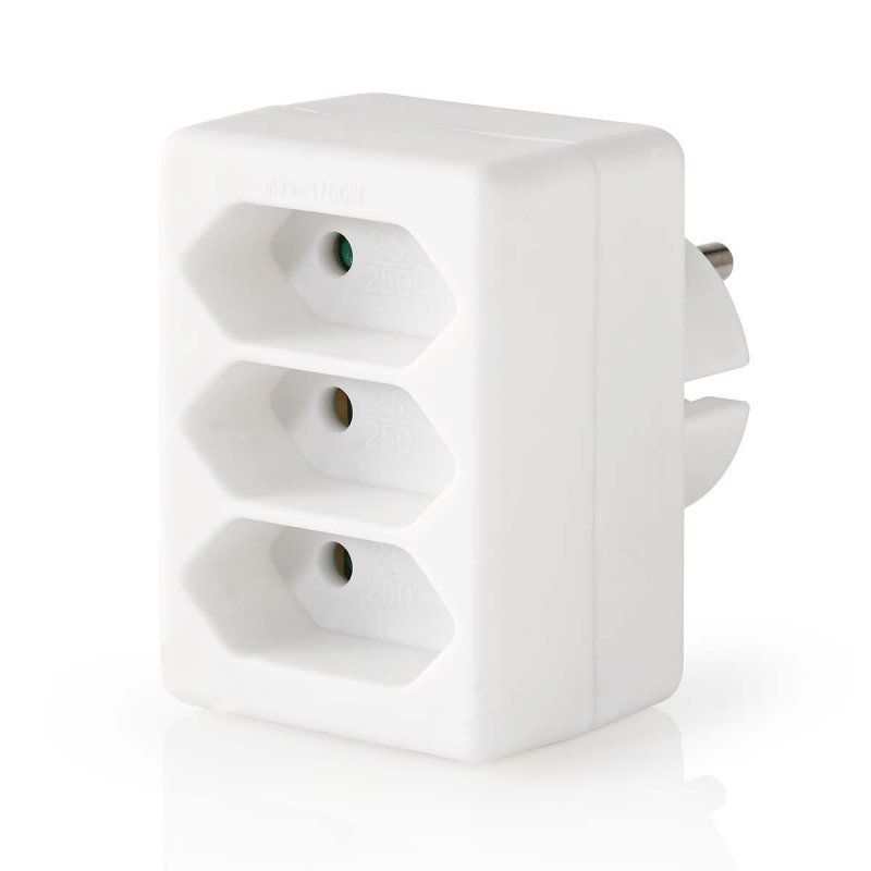 Nedis PSSPL300C1WT multiprise 3 sortie(s) CA Intérieure Blanc