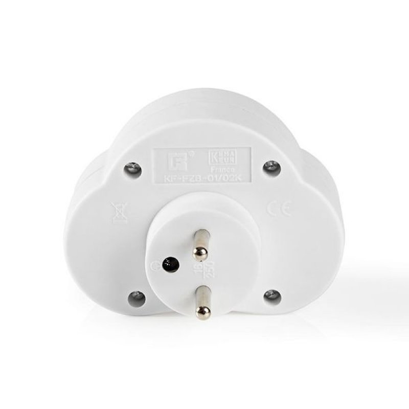 Bloc 2 prises avec terre et interrupteur murale - PSSPL202SEWT