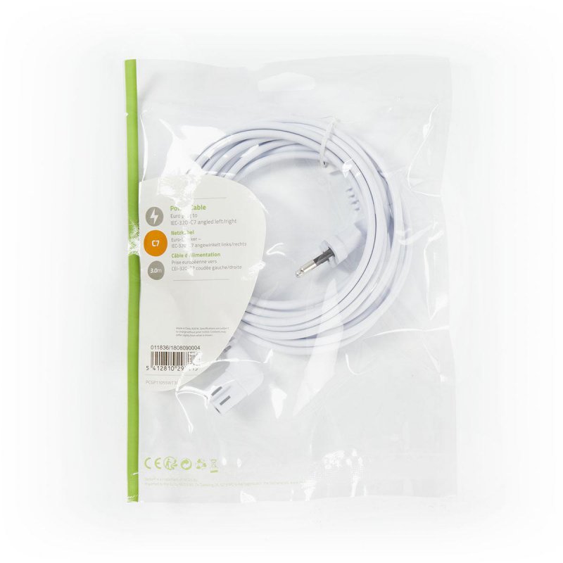 Nedis PCGP11055WT30 power cable White 3 m C7 coupler