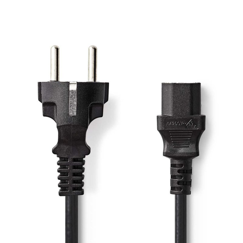 Nedis CEGP10030BK50 power cable Black 5 m Power plug type E C13 coupler