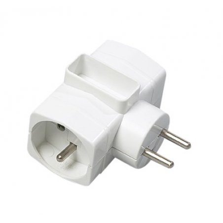 Erard 8362 adaptateur prise d'alimentation Type F Type C (Europlug) Type F Blanc
