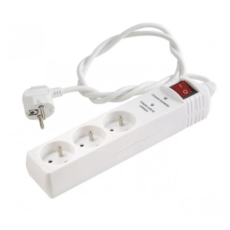 Erard 728367 surge protector White 3 AC outlet(s) 1 m