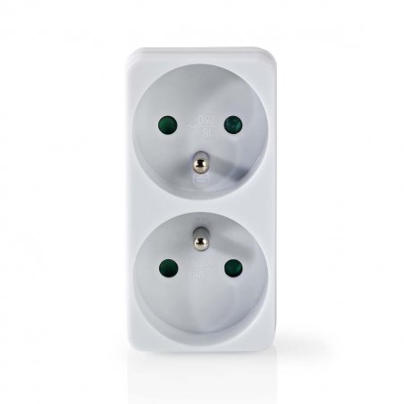 Nedis PSSPL200C2WT power extension 2 AC outlet(s) Indoor White