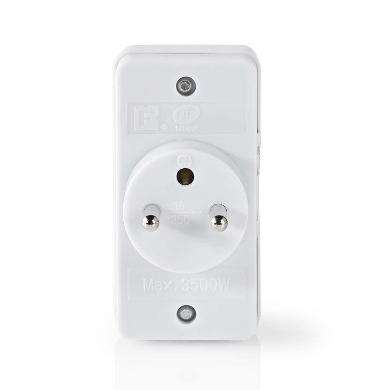 Nedis PSSPL200C2WT power extension 2 AC outlet(s) Indoor White