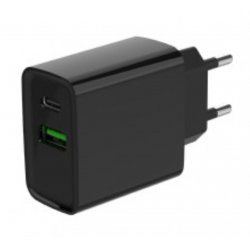 Gembird TA-UC-PDQC20-01-BK 2-port 20W Power Delivery USB type-C fast charger black