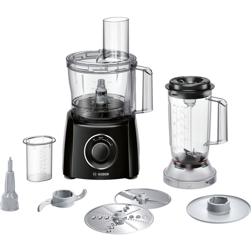 Bosch MCM3201B food processor 800 W 2.3 L Black Transparent