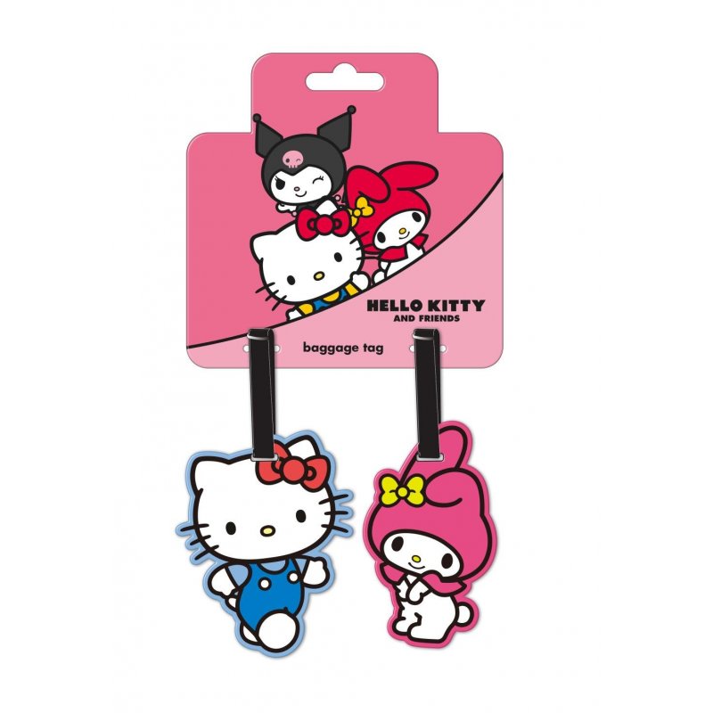 HELLO KITTY & MELODY - Set d'Etiquettes à Bagages - 2 Pc.