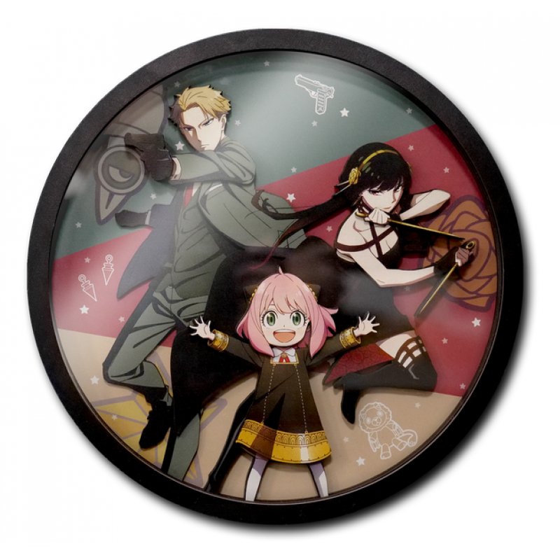 SPY X FAMILY - Loid, Yor & Anya - Wood Decor Frame 3D Poster 30x30cm