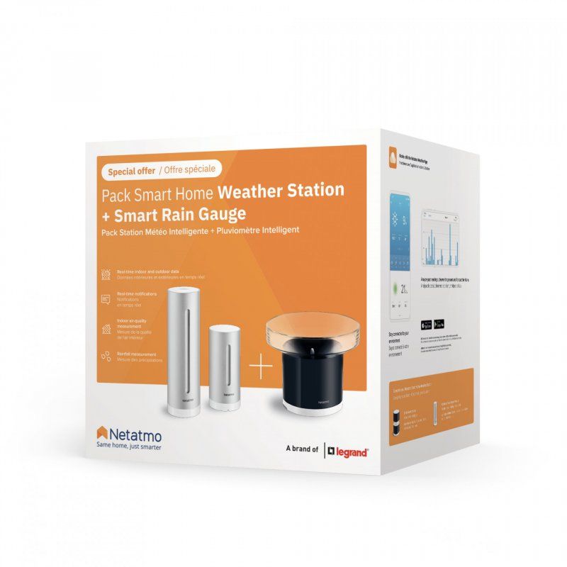 Netatmo Rain Pack "Smart Home Weather Station Smart Rain Gauge"