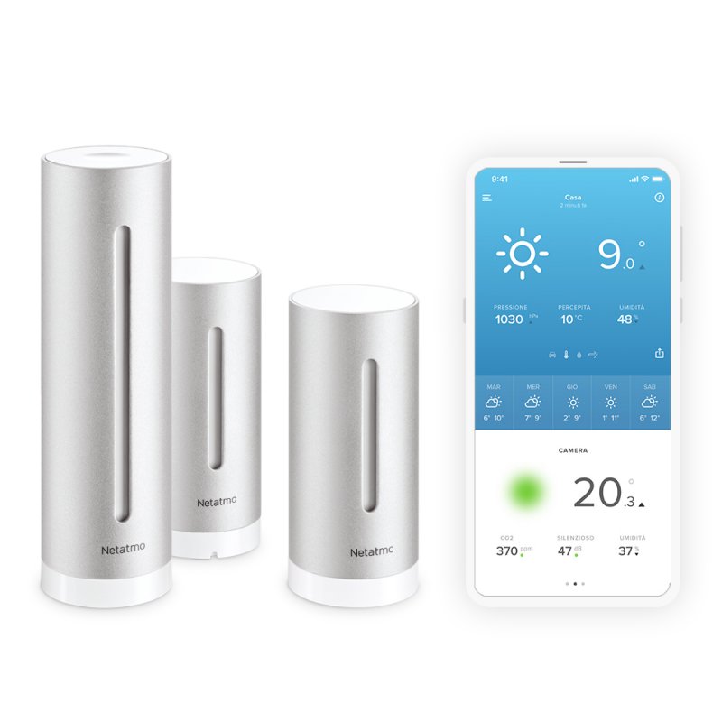 Netatmo NBU-NWS-NIM-EU station météo numérique Argent AC/Batterie Wifi