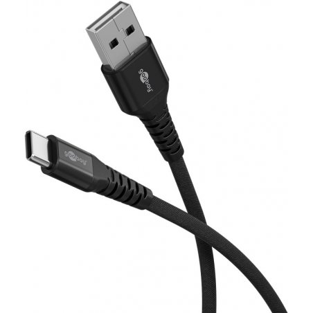 Goobay 74526 USB cable USB 2.0 1 m USB C USB A Black