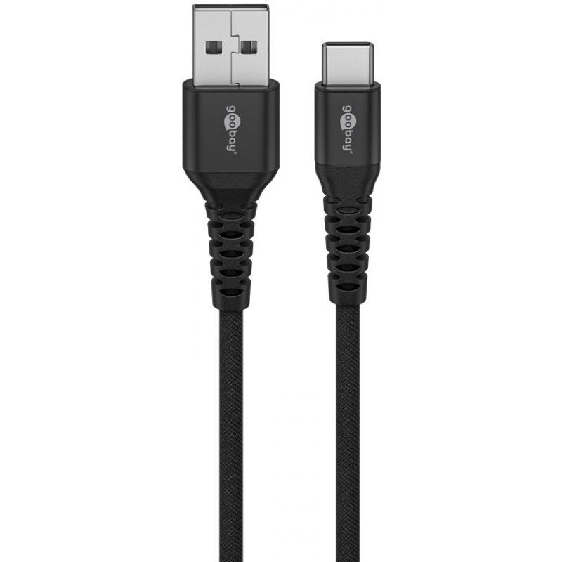 Goobay 74528 USB cable USB 2.0 3 m USB C USB A Black