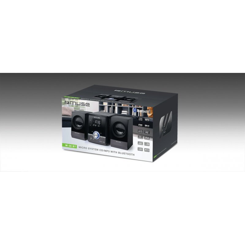 Muse M-38 BT Home audio micro system 10 W Black