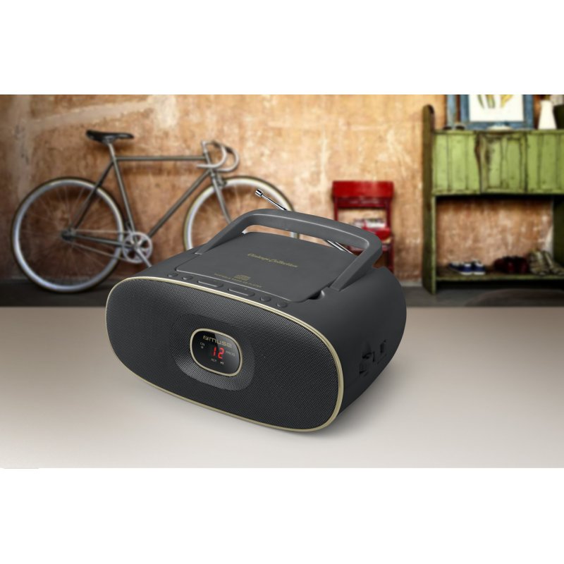 Muse MD-202 VT Analogique FM, MW Noir, Or