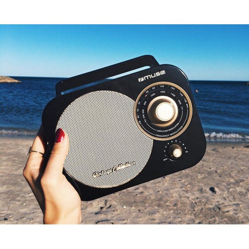 Muse M-055 RB Portable Analogique Noir, Or