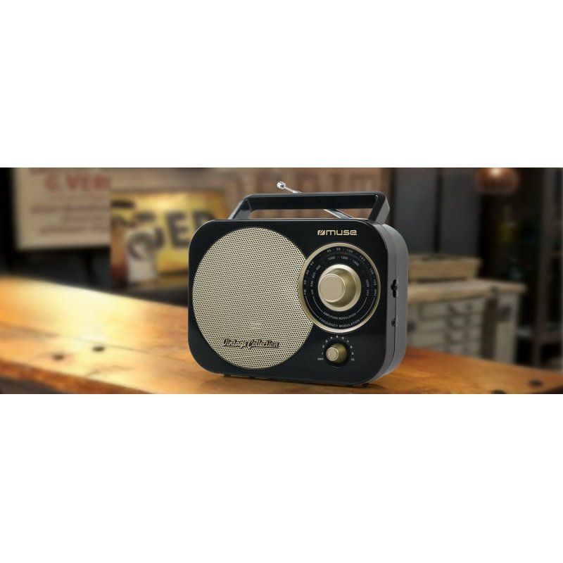 Muse M-055 RB Portable Analogique Noir, Or