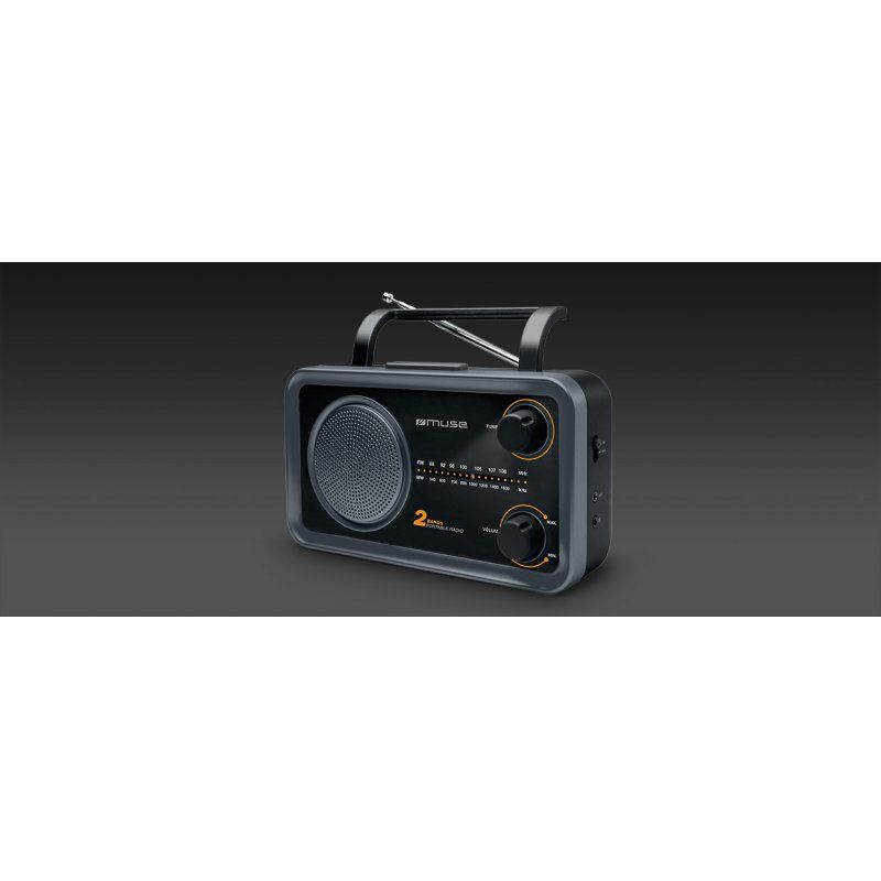 Muse M-06DS radio Portable Analog Black, Grey