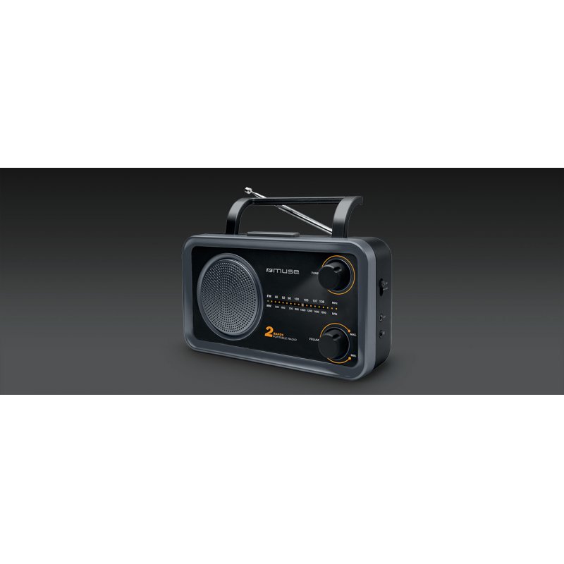 Muse M-06DS Radio portable Analogique Noir, Gris