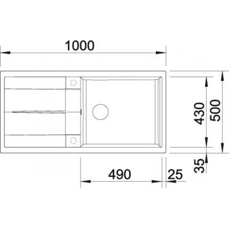 BLANCO METRA XL 6 S Cabinet sink Silgranit