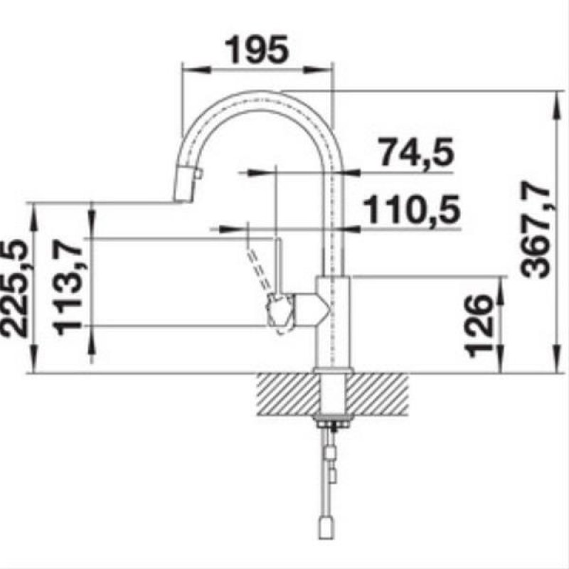 MITIGEUR BLANCO CANDOR-S INOX BROSSE