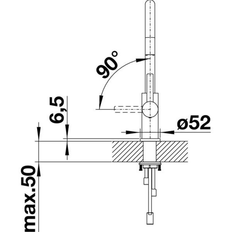 MITIGEUR BLANCO CANDOR-S INOX BROSSE