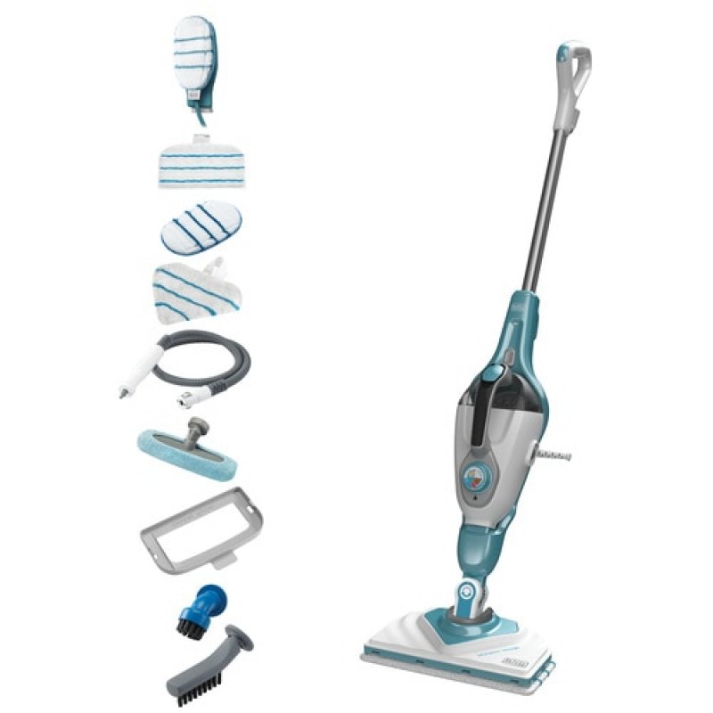 Black & Decker BHSM166DSM nettoyeur vapeur Steam mop 0,5 L 1600 W Couleur aqua, Blanc