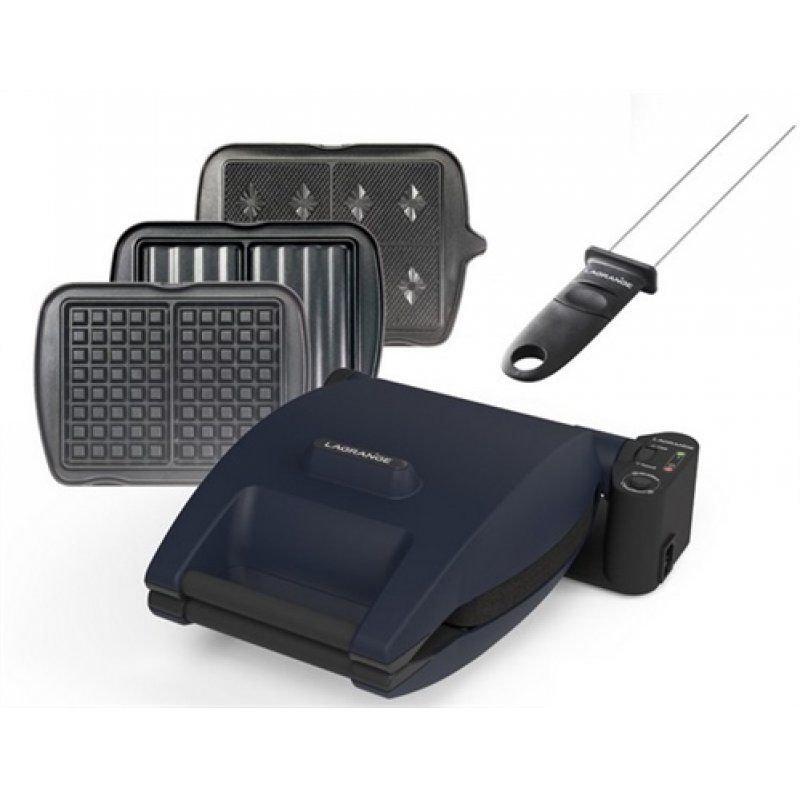 LAGRANGE Premium Gaufres 2 gauffre(s) Noir, Bleu