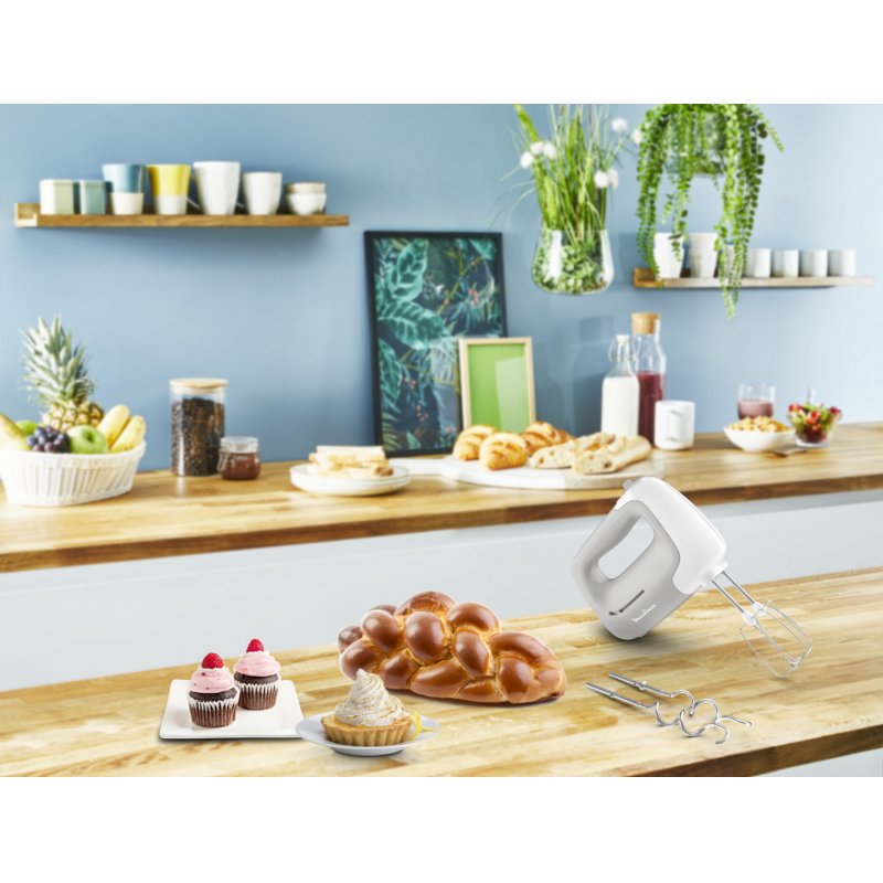 Moulinex PowerMix HM450B Hand mixer 450 W Grey, White