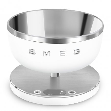 Smeg KSC01WHMWW kitchen scale Stainless steel, White Countertop Round Electronic kitchen scale