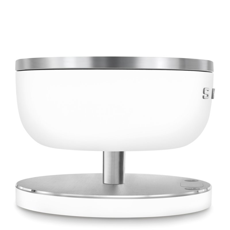 Smeg KSC01WHMWW escabeaux de cuisine Acier inoxydable, Blanc Comptoir Rond Balance de ménage électronique