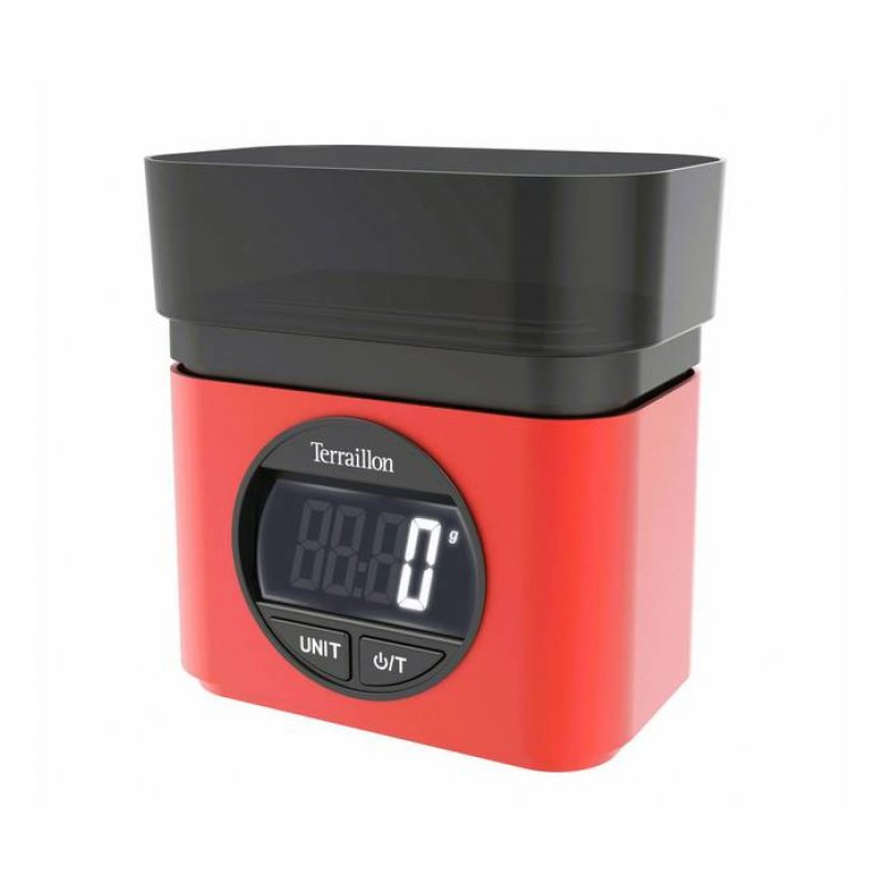 Terraillon BA22 Black, Red Countertop Rectangle Electronic kitchen scale