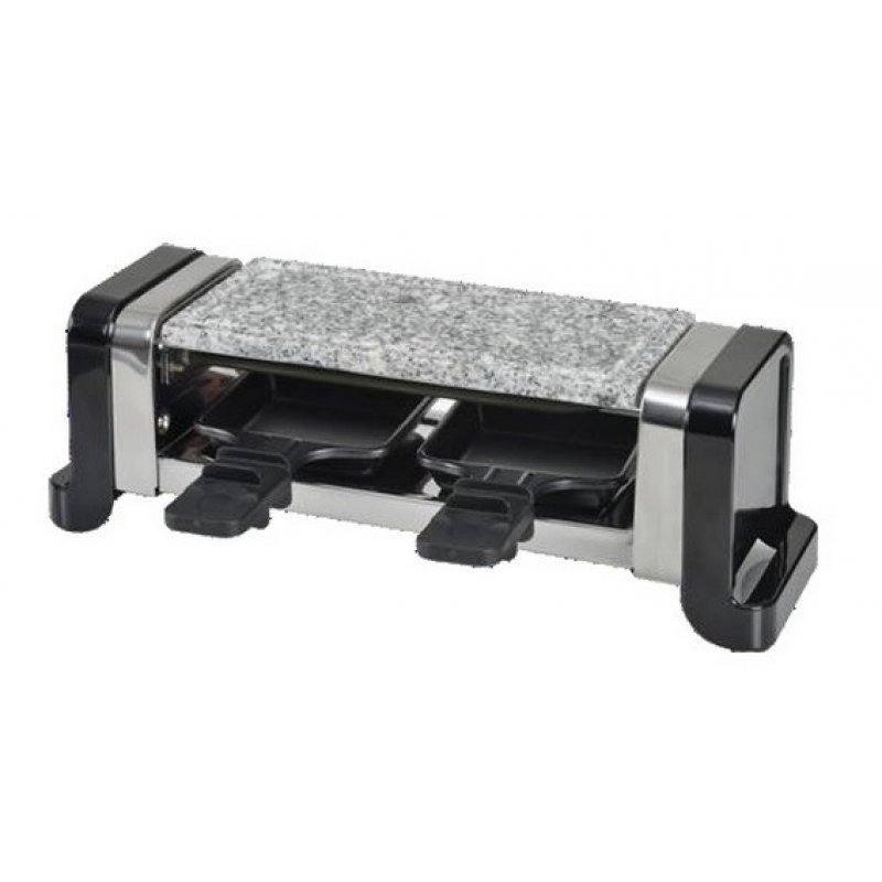 KitchenChef GR202-350N raclette grill 350 W Black, Stainless steel
